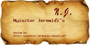 Nyisztor Jeremiás névjegykártya